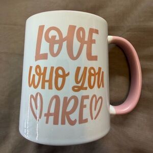 Pink and White Inspirational Mug
